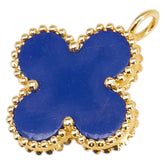 K18YG イエローゴールド シェル(青) クローバー 四つ葉 モチーフ ペンダントトップ レディース 【中古】